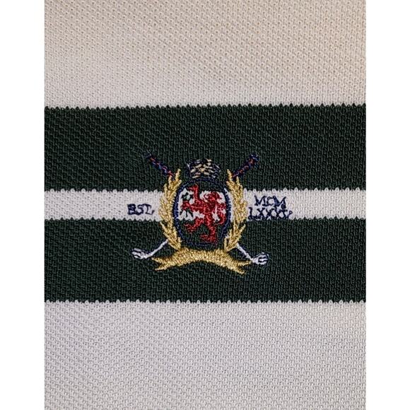 Vintage Tommy Hilfiger Polo Shirt Adult XL Multicoloured Striped Logo 1990s - Picture 9 of 11